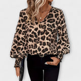 Joana - Blusa Elegante de Estampado de Leopardo