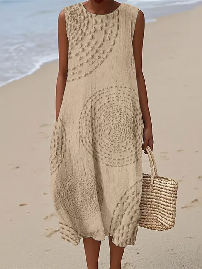 Ana - Textured Sleeveless Maxi Dress