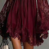 Nádia - Minivestido bardot de encaje