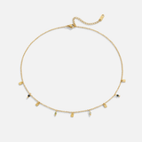 Collar Tara Gold Square Droplet