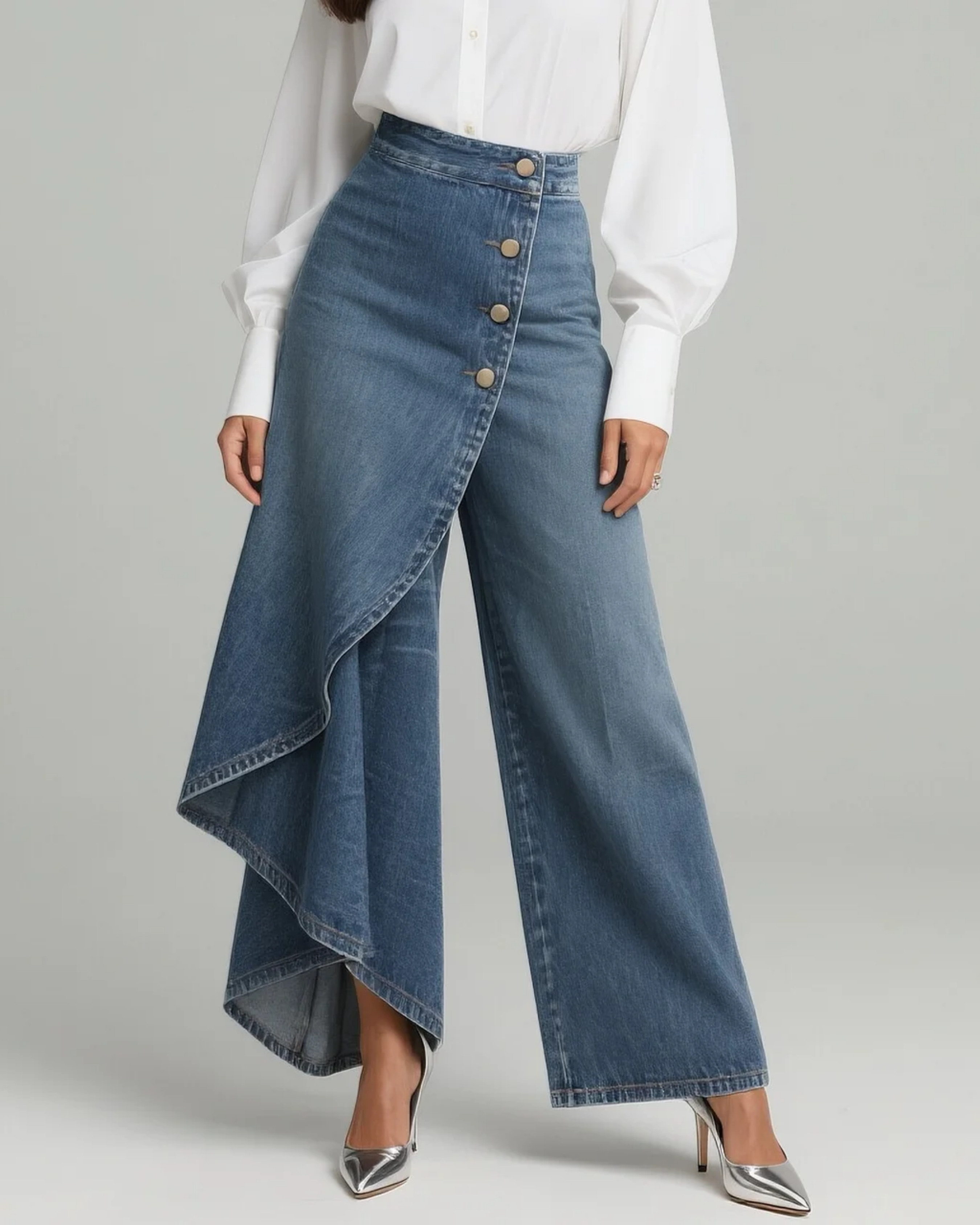Amélia - Pantalones de Denim Ajustados