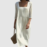 Nádia - Vestido Casual de Linho