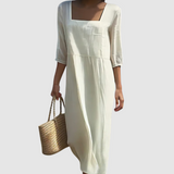 Nádia - Vestido Casual de Linho