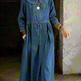 Leonor - Vestido de Denim con Cuello Tipo Peter Pan