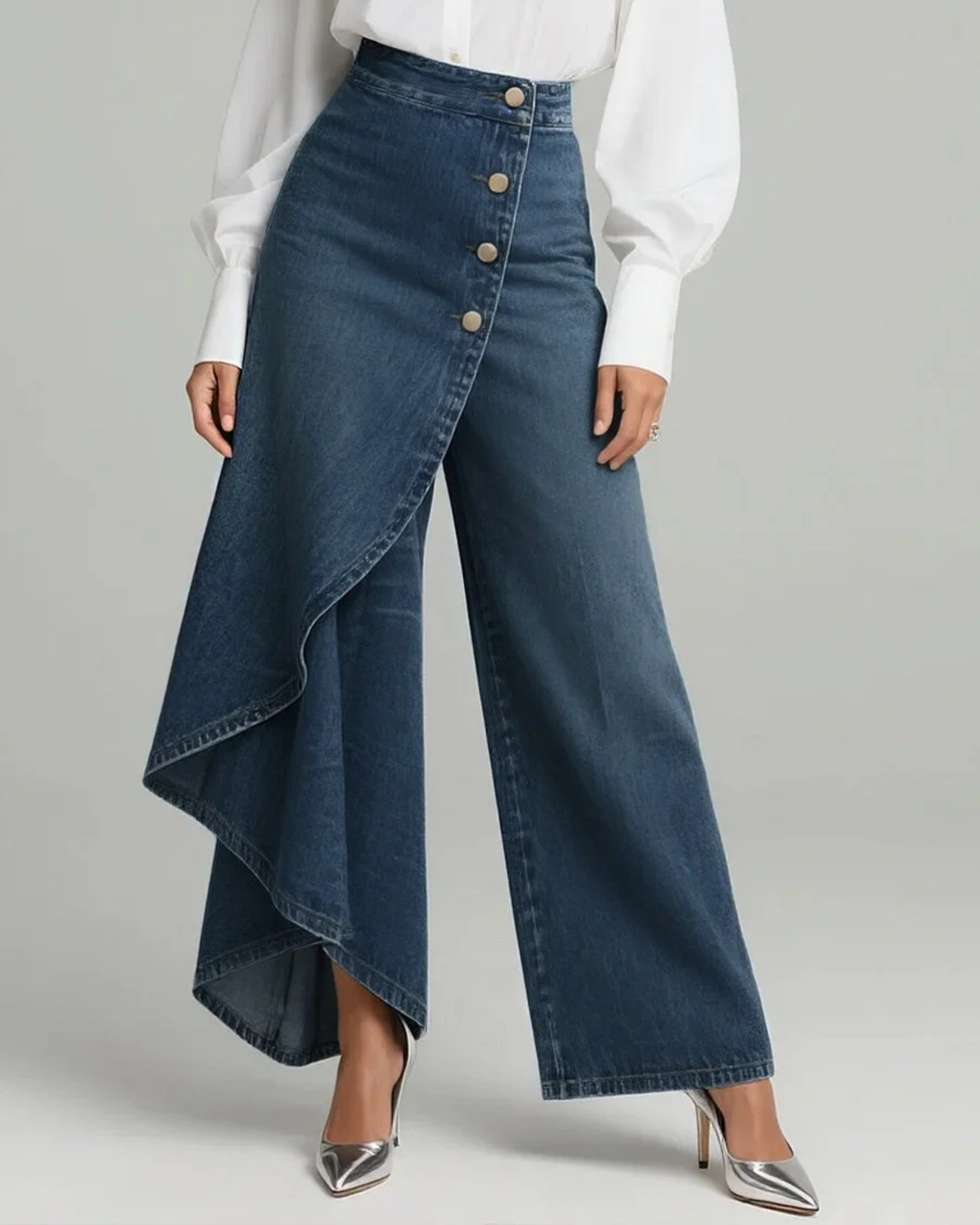 Amélia - Pantalones de Denim Ajustados