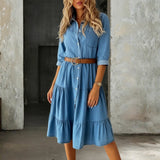 Bárbara - Vestido Casual de Denim con Estilo Elegante