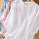 Cassiana - Camisa de Algodón y Lino