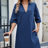 Jéssica - Vestido Casual de Denim
