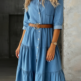 Bárbara - Vestido Casual de Denim con Estilo Elegante