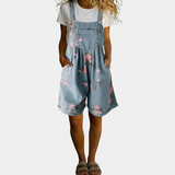 Joana - Denim Floral Jumpsuit