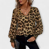 Joana - Blusa Elegante de Estampado de Leopardo