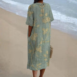 Evelina - Vestido Floral con Encantador Cuello Peter Pan" 

Rewritten: "Evelina - Vestido Floral con Delicado Cuello Peter Pan