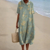 Evelina - Vestido Floral con Encantador Cuello Peter Pan" 

Rewritten: "Evelina - Vestido Floral con Delicado Cuello Peter Pan