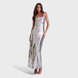 Sparkle Silver - Vestido de Noche Elegante