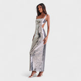 Sparkle Silver - Vestido de Noche Elegante