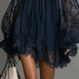 Nádia - Minivestido bardot de encaje