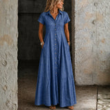 Eliza - Vestido Largo de Denim