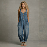 Leila - Mono de Denim Chic con Bolsillos