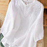 Cassiana - Camisa de Algodón y Lino