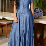 Eliza - Vestido Largo de Denim
