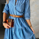 Bárbara - Vestido Casual de Denim con Estilo Elegante