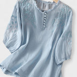 Cassiana - Camisa de Algodón y Lino