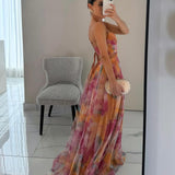 Giselle | Vestido Maxi Mágico con Estampado Floral