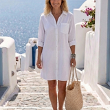 Joséphine | Shirt dress with collar and long sleeves