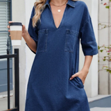 Jéssica - Vestido Casual de Denim