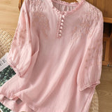 Cassiana - Camisa de Algodón y Lino