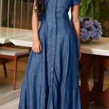 Eliza - Vestido Largo de Denim