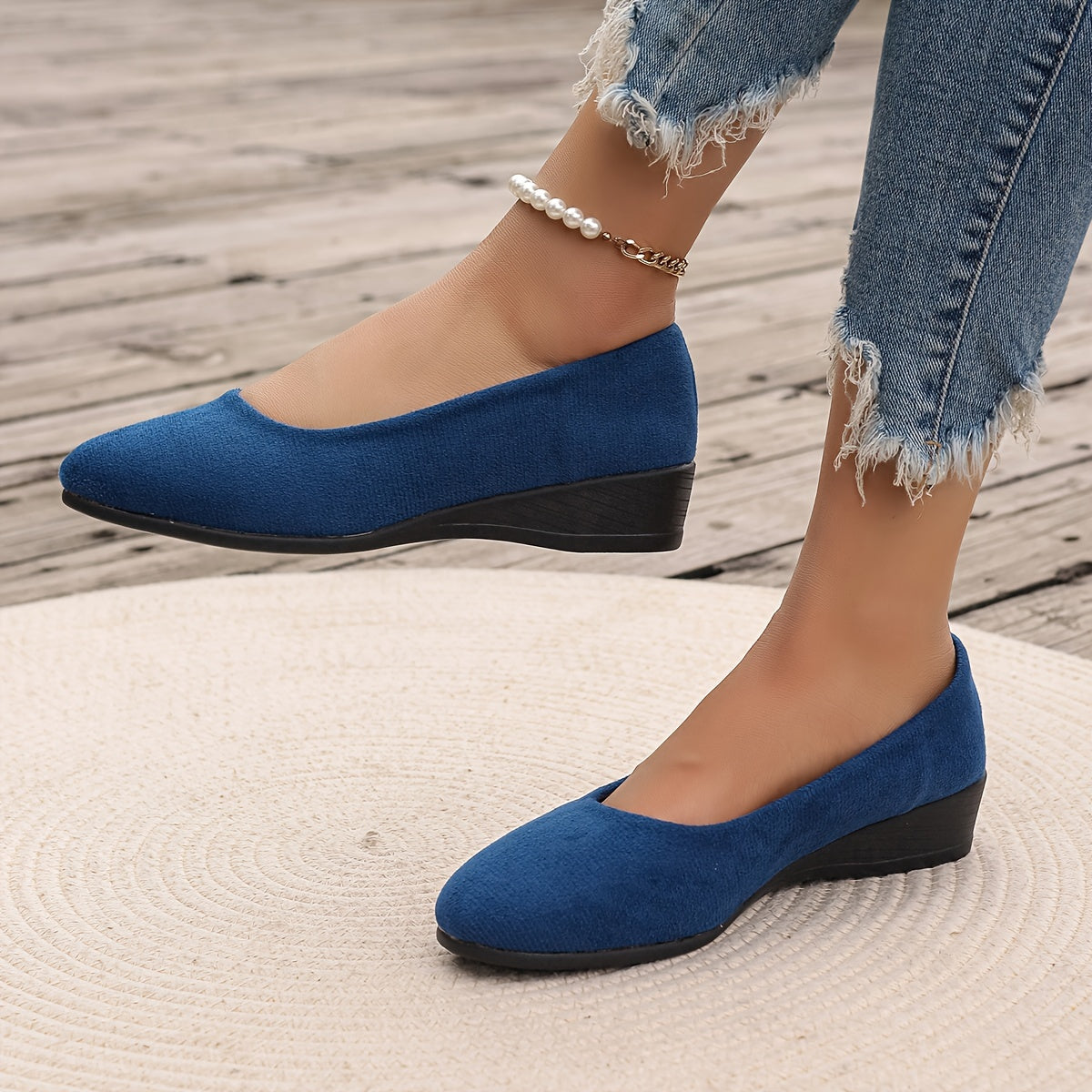 Éliane - Comfortable Wedge Ballerinas