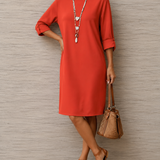 Sabine | Vestido Midi Fluido Efecto Barriga Plana