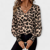 Joana - Blusa Elegante de Estampado de Leopardo