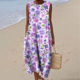 Vestido de Verano Floral Lavanda