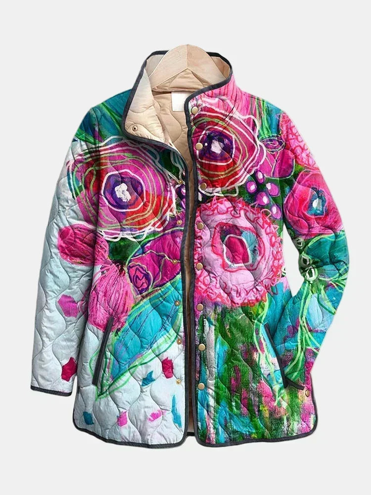 DELACROIX | Chaqueta Acolchada Floral Acuarela Lucie