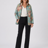 DELACROIX | Chaqueta acolchada con rosas Mathilde Celadon