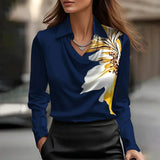 Inês - Blusa de Satén Elegante con Escote Delicado