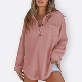 Inês - Blouse Tunic Lightweight V-neck with Buttons