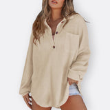 Inês - Blouse Tunic Lightweight V-neck with Buttons