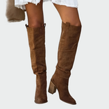 Botas ortopédicas de cuero de altura hasta la rodilla