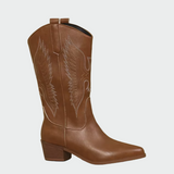 Botas vaqueras de cuero de estilo occidental