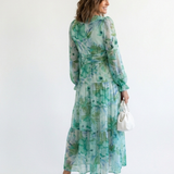 Camille | Maxi Vestido Floral de Mangas Largas