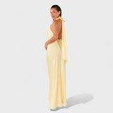 Martina - Vestido Satinado con Lazo