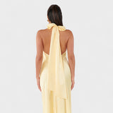 Martina - Vestido Satinado con Lazo