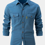 Denim Blend Shirt - Buttons
