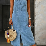Susana - Vestido Casual de Denim con Tirantes