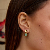 Pendientes de oro con aguamarina