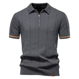Medio Zíper Polo - Diseño de Textura Vertical