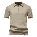 Medio Zíper Polo - Diseño de Textura Vertical